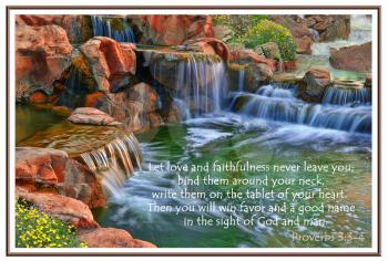 Royalty Free Photo of a Garden of Eden With a Quote