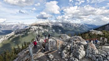 The Gondola and Observation tower at Sulfer Mountain, just above Banff, Banff National Park, Alberta, Canada.