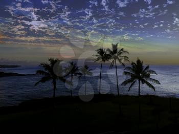 Royalty Free Photo of a Sunset at Kapalua Bay, Maui, Hawaii. 