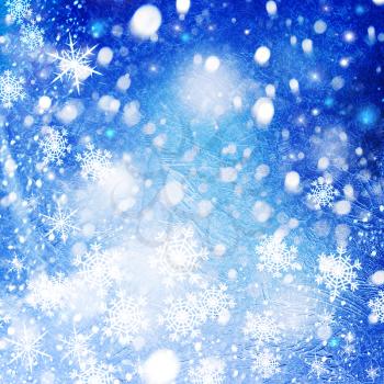 Abstract christmas backgrounds with cool bokeh and ice texture