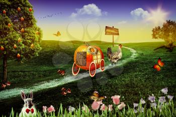 Wonderland. Abstract fairy tale backgrounds for your design