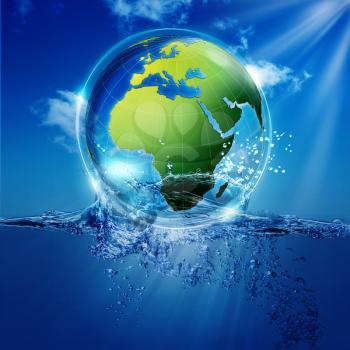 Save the world. Abstract environmental backgrounds for your design