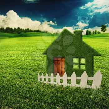 Eco House, abstract eco backgrounds for your design