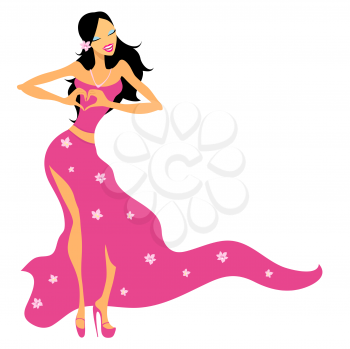 Royalty Free Clipart Image of a Young Asian Woman