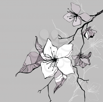 Royalty Free Clipart Image of a Blossoming Branch