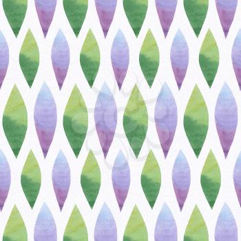 Watercolor Retro seamless pattern. Abstract shapes seamless ornament