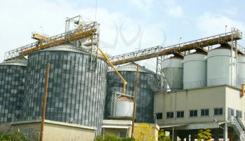 Royalty Free Photo of a Grain Elevator in Cyprus