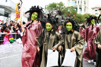 Royalty Free Photo of People in Medusa Costumes