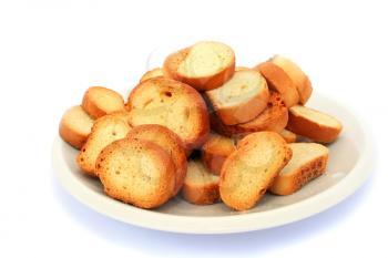 Royalty Free Photo of a Plate of Crackers