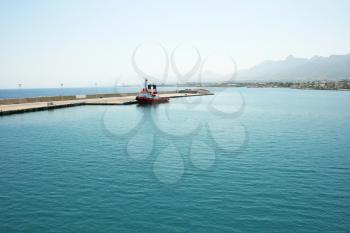 Royalty Free Photo of a Boat in the Kyrenia Port