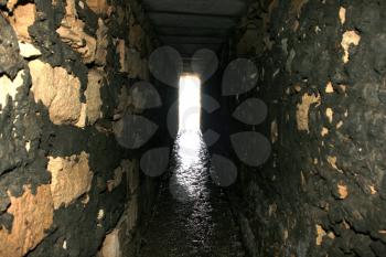 Royalty Free Photo of a Light at the End of a Tunnel