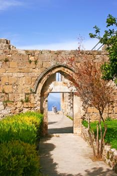 Royalty Free Photo of the Bellapais Abbey in Kyrenia, Cyprus