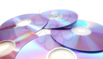 Royalty Free Photo of Five Compact Discs