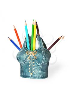 Royalty Free Photo of Pencils in  Holder