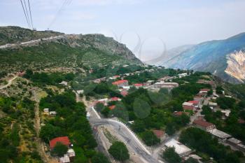 Royalty Free Photo of a View from the Wings of Tatev Cable Way in Armenia