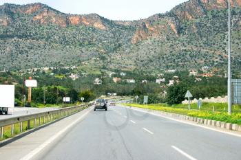 Royalty Free Photo of Cars on a Road in Cyprus