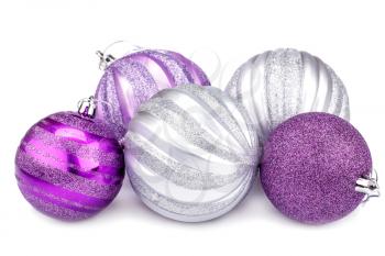 Christmas balls isolated on white background.