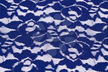 Blue fabric background closeup picture.