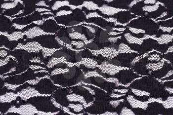 Black fabric background closeup picture.