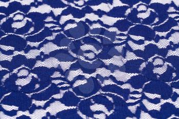 Blue fabric background closeup picture.