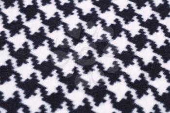 Black and white fabric background closeup picture.