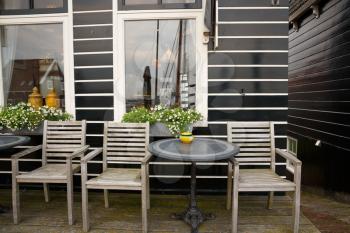 The garden furniture in the Dutch fisherman village Marken.