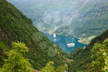Geiranger, the most beautiful fjord in the world, Norway. UNESCO world heritage site.