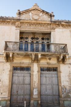 Old building with beautiful ornaments in Limassol, Cyprus.