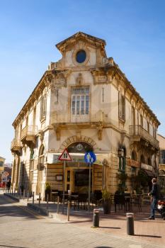 Limassol, Cyprus - February 4, 2016 - Beautiful old building in the historic center of the town.