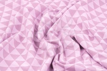 Pink kitchen towel texture as a background, horizontal picture.