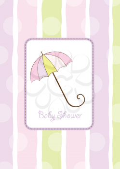 Royalty Free Clipart Image of a Baby Girl Shower Background