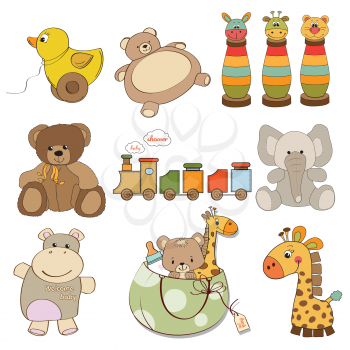 Royalty Free Clipart Image of Toys