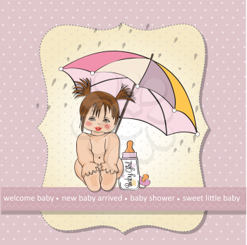 Royalty Free Clipart Image of a Baby Shower Invitation