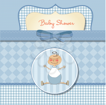 romantic baby boy shower card