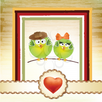 Birds couple in love