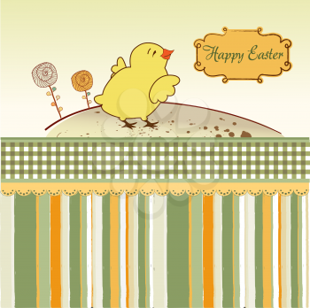 Easter greetings card, vector illustration