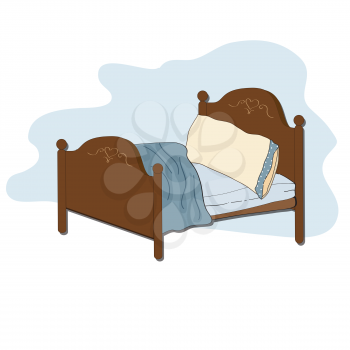 kid bed, illustration in vector format