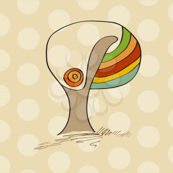 stylized tree, illustration in vector format