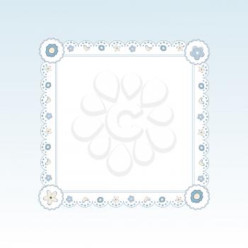 Template frame design for greeting card, vector illustration