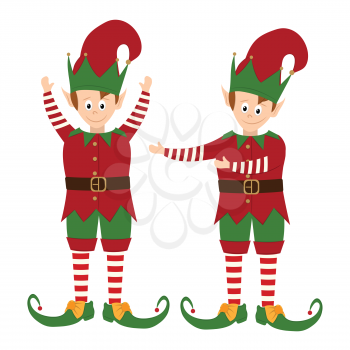 Elves collection isolated on white background. Vector