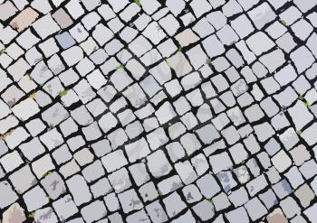 A circular square stones tiles background. Vector