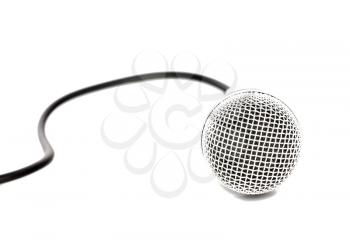 Microphone isolated over white background.