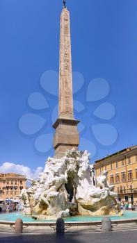 Fountain at Piazza Navona - Navona square in Rome, Italy