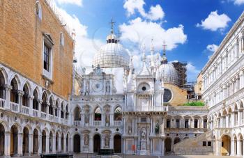 Enclosed court of San Marco,Venice, Italy. Panorama