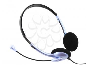 Headset with a microphone. Isolated