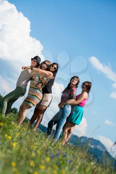 group of girls having fun