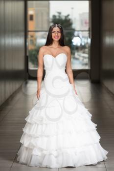 Beautiful Bride In Her Wedding Dress