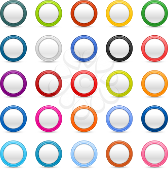 Royalty Free Clipart Image of a Set of Circle Icons