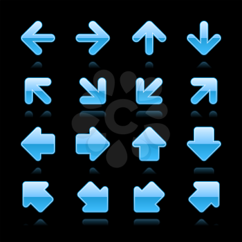 Royalty Free Clipart Image of Blue Arrows