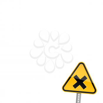 Royalty Free Clipart Image of a Road Sign